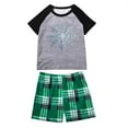 thumbnail image 3 of Aofany Family Christmas Pajamas Matching Sets Holiday Cute Print Christmas Sleepwear Short Sleeve Shirts and Plaid Shorts Loungewear Xmas Pjs Set for Family Member, 3 of 6