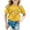 Yellow, variant on Shadoumai Toddler Girl Tops 5t Fall Letter Graphic Printed Crewneck Shirt Short Sleeve T Shirts Fashion Casual Pullover Tops Clothes for Girls