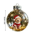 thumbnail image 3 of kladzum Christmas Ornaments - Cute Small Dog Snowflake Personalized Transparent Christmas Balls, Shatterproof Xmas Tree Hanging Decorations Pendants Holiday Party Decor Gifts, 3 of 3