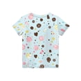 thumbnail image 4 of Grblisyd Girls Shirts Kids Summer Fashion Cute Cartoon Print Crewneck Short Sleeve Tops Casual Tees 10-12 Years, 4 of 5