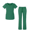 Adar Universal Women’s Scrub Set – Fashion Scrub Top and Multi-Pocket Scrub Pants