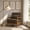 Coffee, variant on Mid-Century Wooden Lounge Chair with Solid Wood Armrests, Nubby Upholstered Seat & Backrest, High-Density Foam Cushion, for Living Room, Bedroom, Study, Balcony, Coffee