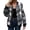 Grey, variant on Checkered Plaid Zip Up Jacket for Women, Ribbed Trim Long Sleeve, Casual Everyday Fall Outerwear with Pockets, 1 Piece, S-XXL, Plus Size Friendly