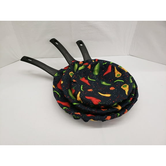 Hot Peppers Non-Stick Pan Protector (Set of 3) by Penny's Needful Things