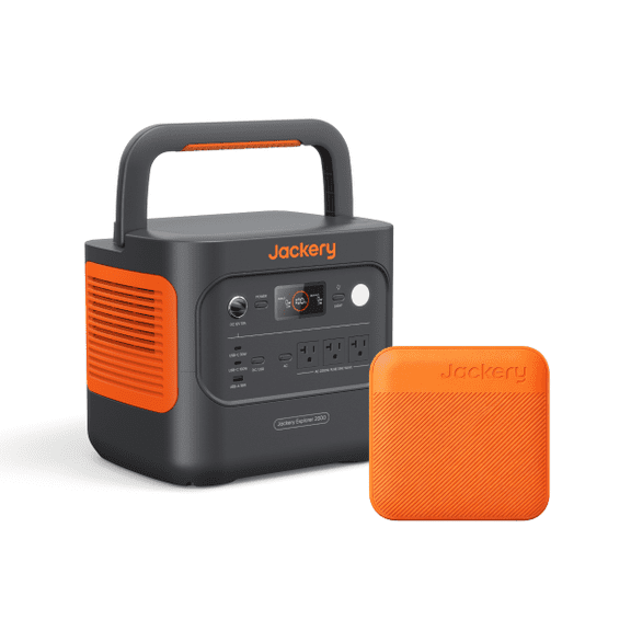 Jackery E2000AC Portable Power Station with Fast Charging, 2032Wh LiFePO4 Battery, 2200W Output for Home Emergency & Camping