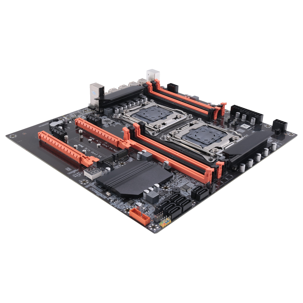 X99 Dual CPU Motherboard+ Cable+Switch Cable+Baffle+Thermal Grease LGA 2011 DDR4 Support 2011-V3 Motherboard