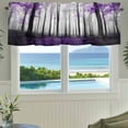 thumbnail image 3 of Purple Forest Farmhouse Short Window Curtain Valances, Vintage Foggy Woods Tree Mysterious Rod Pocket Kitchen Valances for Living Room Bedroom Bathroom Cafe 60" x 18", 3 of 8