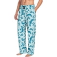 thumbnail image 6 of Susaid Winter Warmth Blue Knitted Print Mens Pajama Pants Set Sleep & Lounge Pants, PJ Bottoms with Pockets and Button Fly-XX-Large, 6 of 6