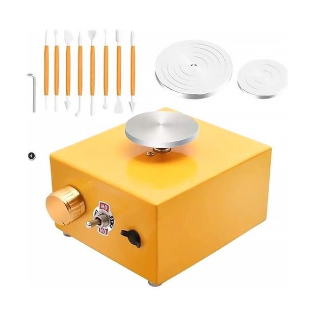 Mini Turntables Pottery Wheel Pottery Machine, Electric Pottery Wheel DIY Craft Potter's Wheel Ceic Tools Clay Tools With Tray