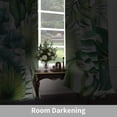 thumbnail image 4 of Lfeey Green Watercolor Curtains, Tropical Leaf Print Living Room Kitchen Blackout Curtains, 42x63 Inch, 2 Panels, 4 of 6
