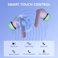 thumbnail image 5 of Haysky Wireless Earbuds, Hi-Fi True Wireless Bluetooth Earbuds with 50H Playtime, Comfort Fit Noise Cancelling Earphones for Phone Laptop Sports, Purple, 5 of 8