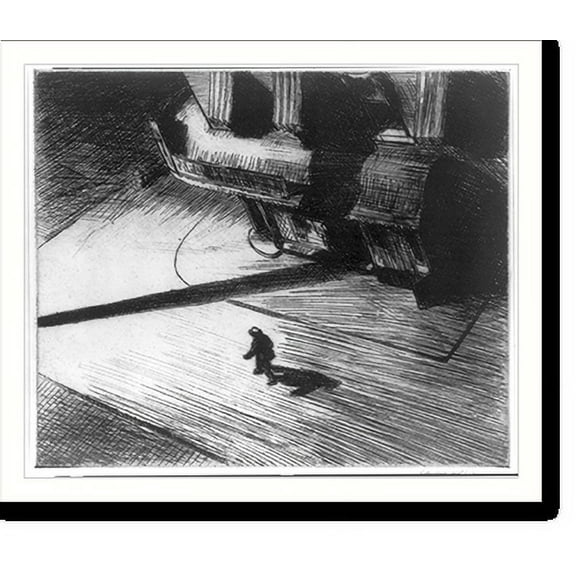Historic Print, Night shadows.Edward Hopper., 16" x 20"