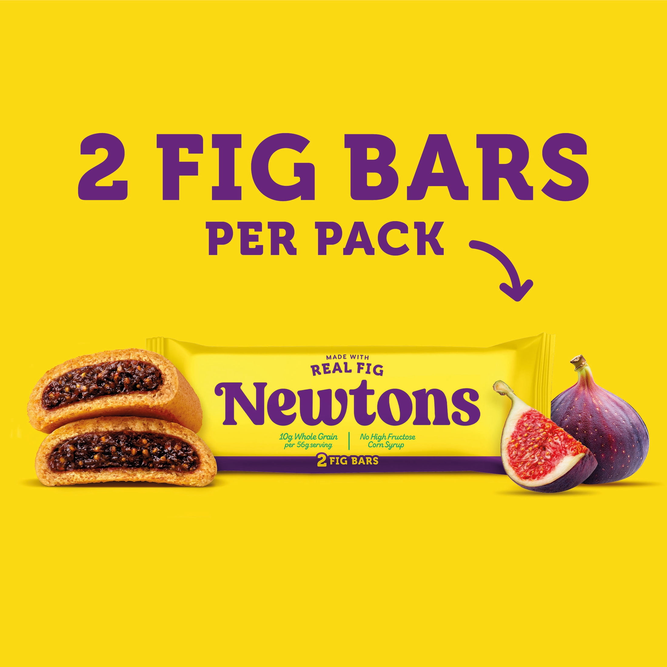 ​​NEWTONS Soft Baked Real Fruit Fig Bars, Fig Cookies, 10 Snack Packs (2 Cookies Per Pack)
