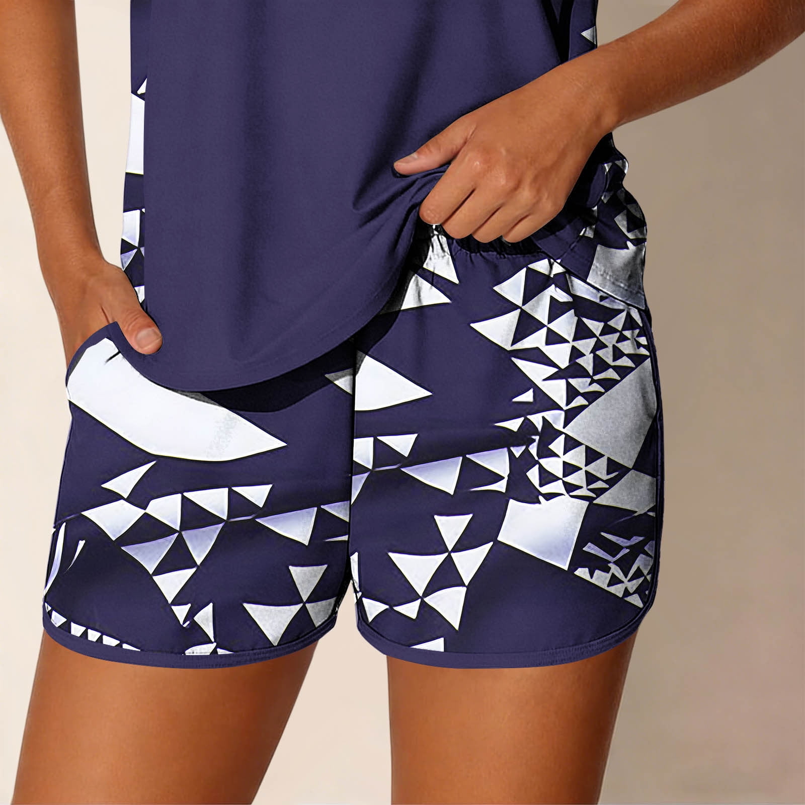 Fewfanhot Womens Bathing Suits Tankinis 2026 Tummy Control Two Piece Bathing Suits with Sporty Pockets Swim Shorts