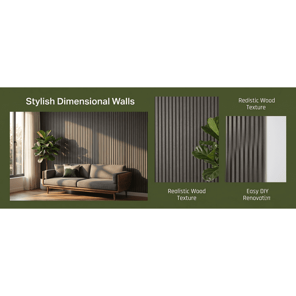1 Roll Imitation Slat Wood Wall Panels Peel and Stick Flexible Wooden Panels for Interior Wall Decor,Self Adhesive Removable Thick Vinyl Wall Paneling for Farmhouse TV Background 15.75"×118.11"