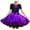 Purple, variant on QIPOPIQ Girl's Summer Van Gogh Art 3D Print Crewneck Short Sleeve T-Shirt Swing Dress Clearance