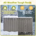 thumbnail image 4 of Homall 98 Gallon Deck Box with Lockable Lid, Waterproof Outdoor Storage Container for Patio, Garden & Backyard, Light Brown, 4 of 7