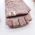 thumbnail image 3 of Otqutp Convertible Mittens Kids Knitted Warm Fingerless Gloves Toddler Cute Gloves with Mitten Cover for Boys Girls Over 12 Years(Coffee,One Size), 3 of 7