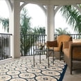 thumbnail image 3 of Safavieh Courtyard Darien Geometric Indoor/Outdoor Area Rug, Beige/Navy, 5'3" x 7'7", 3 of 8