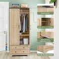 thumbnail image 5 of Brafab 71" Modern Functional Armoire Wardrobe Closet with Adjustable Shelf, Hanging Rail, and 2 Wide Drawers, 5 of 6