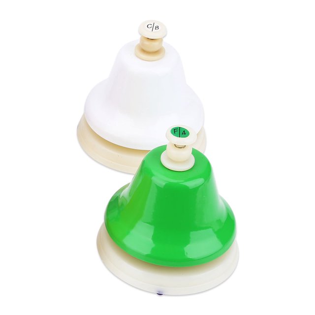 8 Tone Hand Bells, 3.3 X 3.1inch Handbells, 8Pcs/Set For Classroom For Learning