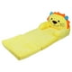 thumbnail image 2 of Sofá infantil amarillo con dibujos de animales, plegable, con asa ancha, suave y transpirable, para leer, relajarse y dormir., 2 of 14