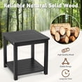 thumbnail image 2 of Ktaxon 18" Wood Square Side Table, Patio End Table, Suitable for Outdoor Porch Deck Pool, Black, 2 of 11