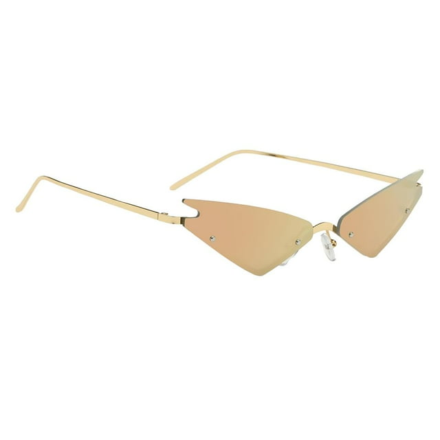 de espejo anti- vintage Sombras con montura metálica Rojo Rosado Sunnimix Gafas de sol del marco del metal de las mujeres