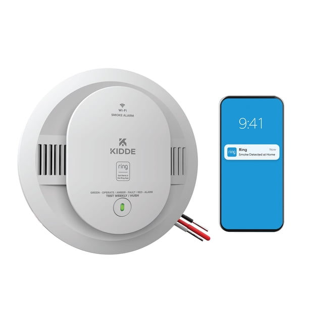 Detector de Humo Kidde Smart Cableado con Notificaciones por App Ring