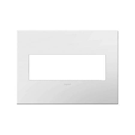 Legrand adorne Gloss White-on-White 3-Gang Wall Plate AWP3GWHW4