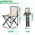 thumbnail image 3 of Outdoor Folding Chair 14.46x14.46x22.83 Inches, Camping Folding Chair Easy to Carry Ideal for Outdoor Picnics Camping Park Fishing Beautiful Mountain Peak, 3 of 8