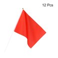 thumbnail image 3 of Red Flag Stick, Hand Held Small Mini DIY Flag 11.8x7.8 Inch Rectangle 12 Pcs, 3 of 5