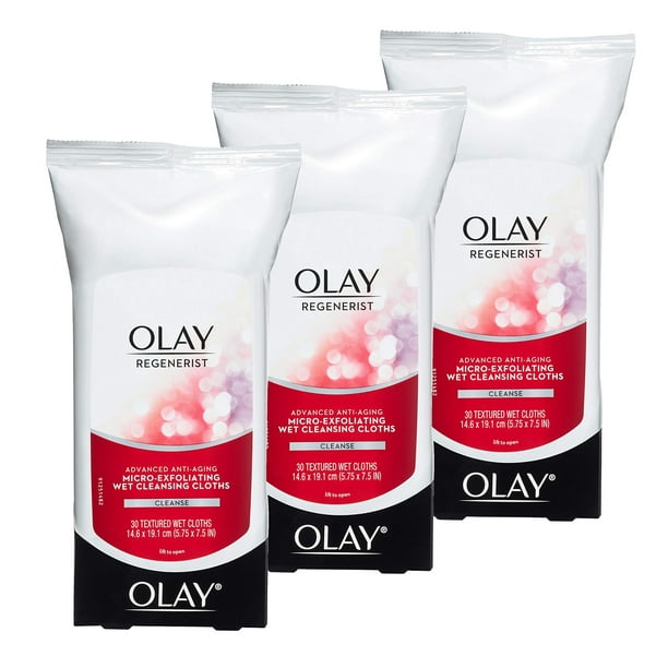 Paños limpiadores Olay Regenerist microexfoliantes, 30 unidades, 3