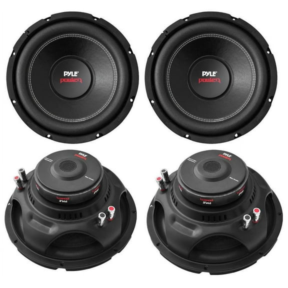 Pyle 12" 6400W 4-Ohm DVC Car Stereo Power Audio Subwoofer Set, 4pk | PLPW12D