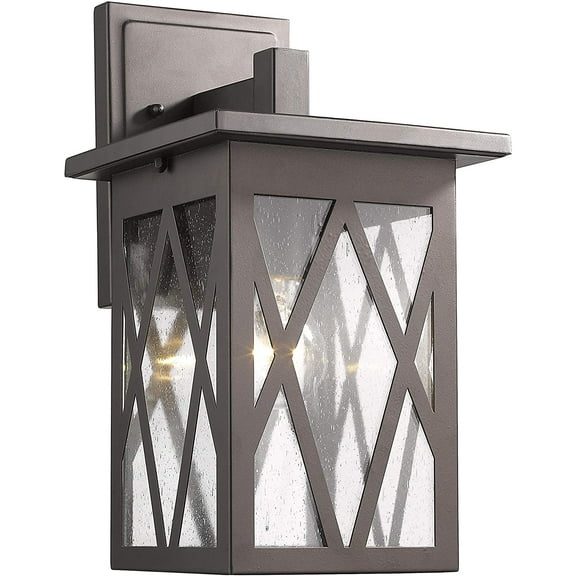 RADIANCE Goods Transitional 1 Light Rubbed Bronze Outdoor Wall Sconce 14" Tall