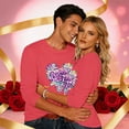 thumbnail image 2 of Enjoytime Valentines Couples Sweatshirts Heart Printed Long Sleeve Crewneck Sweatshirt Funny Holiday Men and Women Tops, 2 of 8