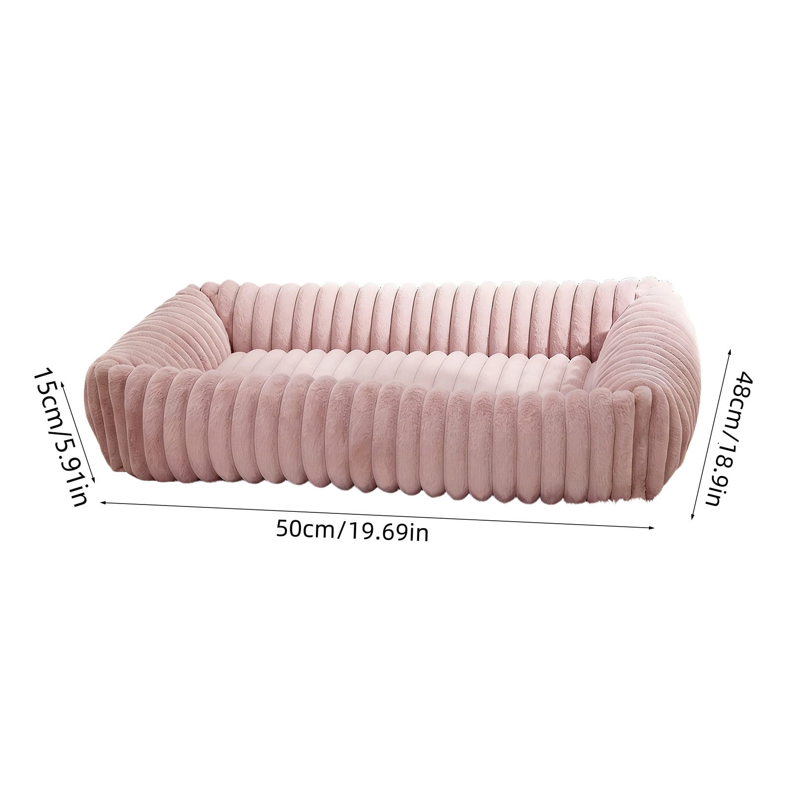Orthopedic Dog Bed Plush Pet Sofa Bed Warm Crate Pad, Cozy Dog Cat Bed for Small Medium Large Dogs, Thick Cushion Washable Kennel Mat Non Slip Sleeping Bed Durable Comfort