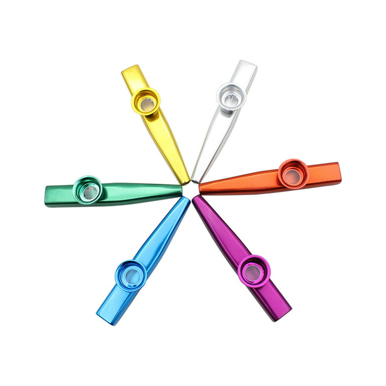 6PCS Kazoos Musical Instruments 6 Colors of Metal Kazoos Gift for Kids Boy  Girl
