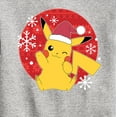 thumbnail image 3 of Pokémon - Pikachu Santa Hat - Youth Crewneck Fleece Sweatshirt, 3 of 5