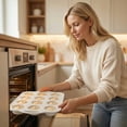 thumbnail image 6 of (2Pcs) Silicone Muffin Pan for Baking with Metal Reinforced Frame, 12 Cup Regular Size Cupcake Pan, BPA Free Silicone Muffin Tray, Cupcake Baking Pan Bite Molds for Oven Safe, 6 of 7