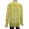 thumbnail image 4 of Nueva moda mujeres blusa de Gasa encaje ganchillo bordado manga puro Tee Tops camisa blanca/azu Abanopi Tops, 4 of 6