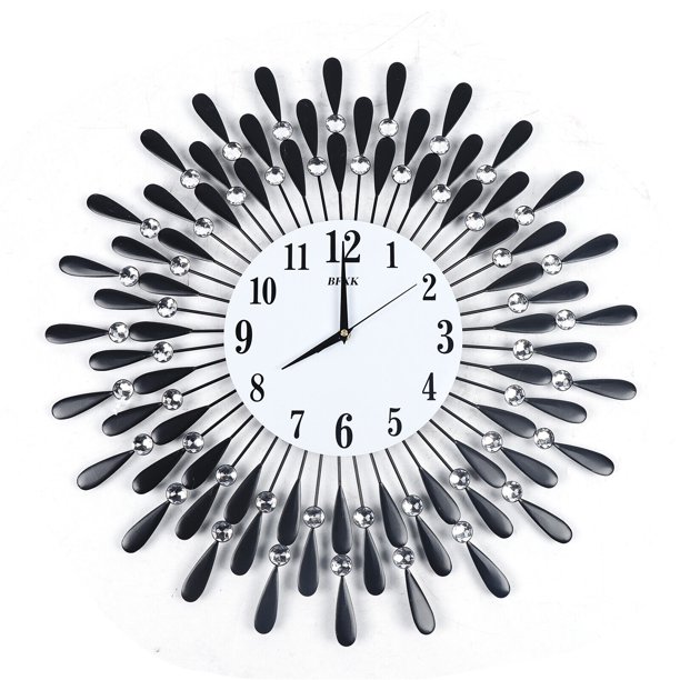 24.5inch Large Analog Wall Clock Modern Decorative Clock for Living