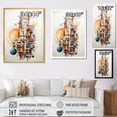 thumbnail image 4 of Designart "Towering Cubist Art I" Abstract Floater Framed Canvas Print, 4 of 7