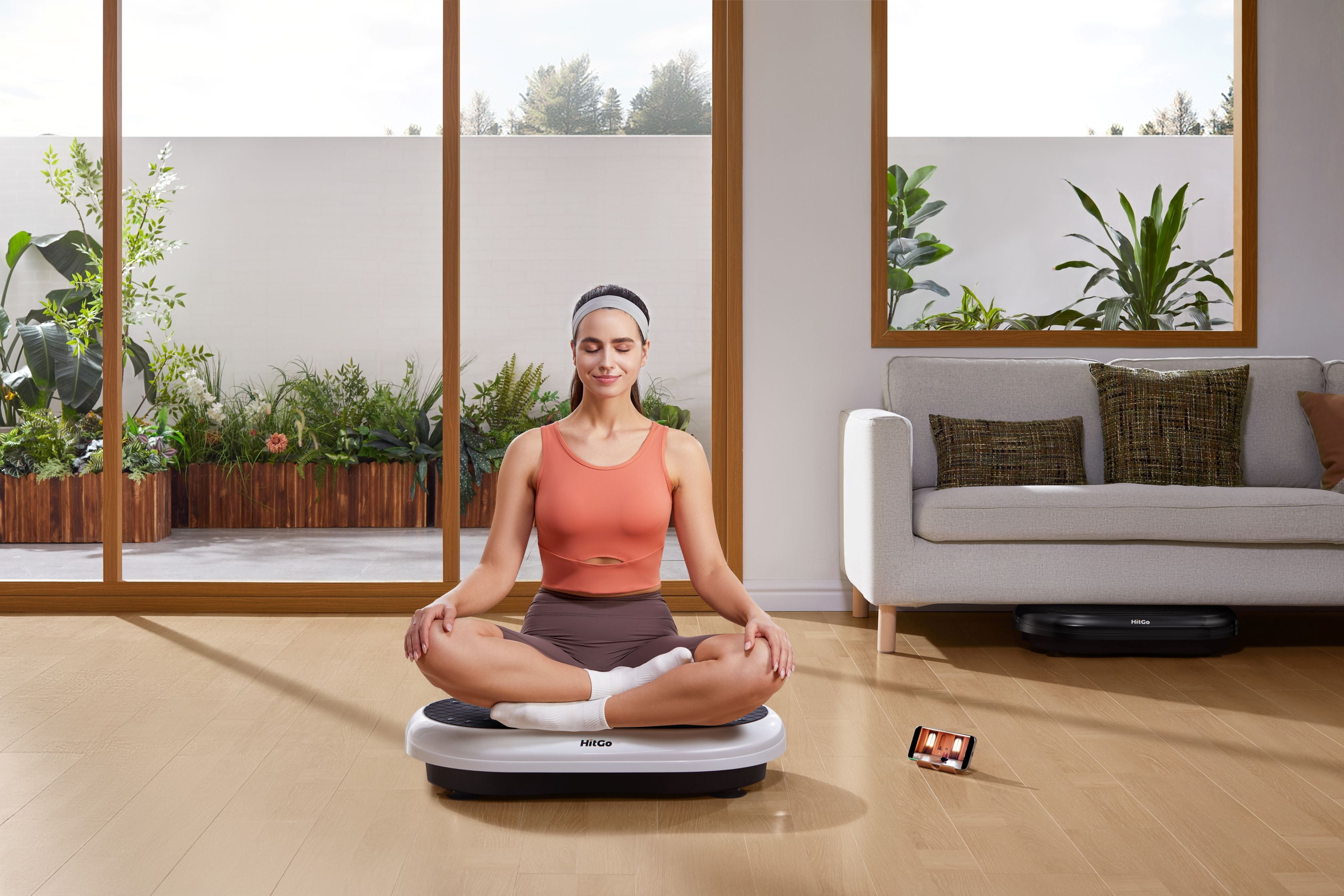 EZLIFE HitGo Vibration Plate Exercise Machine Black