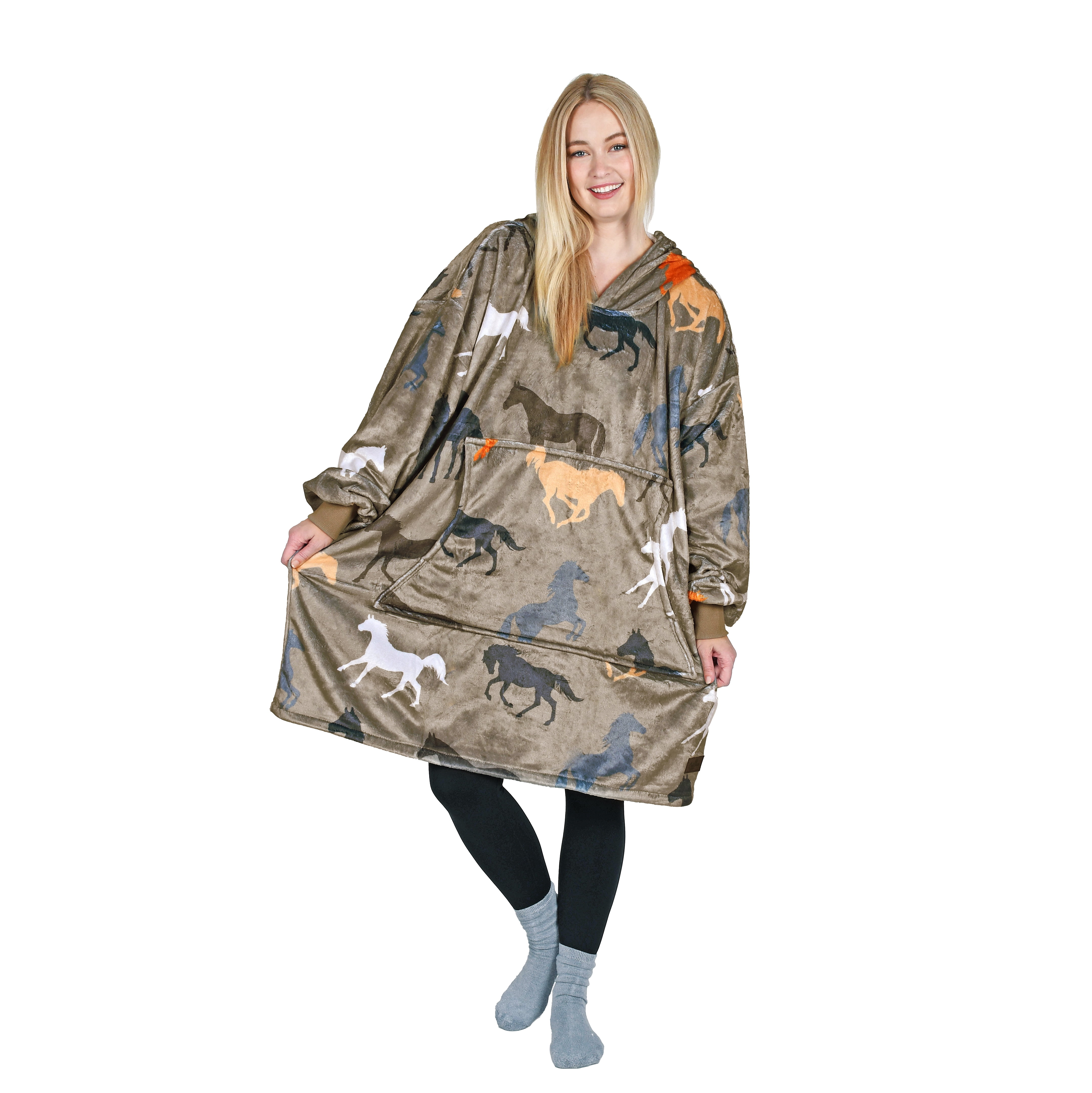 Catalonia Oversized Blanket Hoodie Sweatshirt, Wearable Fleece Pullover for Adult Men Women Teenagers Kids Wife Girlfriend