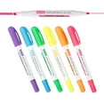 thumbnail image 4 of ZEYAR Highlighters, Dual Tips Marker Pen, Chisel and Fine Tips, 6 Candy Colors, Water Based, Assorted Colors, Quick Dry (6 Candy Colors), 4 of 7