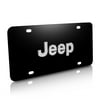 Jeep 3D Nameplate Black Stainless Steel License Plate