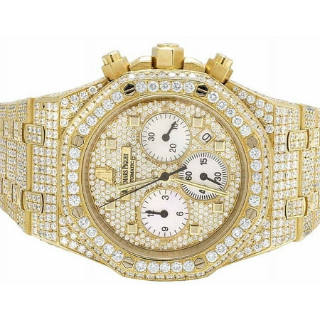 Audemars Piguet Mens 39 MM Audemars Piguet Royal Oak 18k Yellow Gold with VS diamond (22.45 Ct)