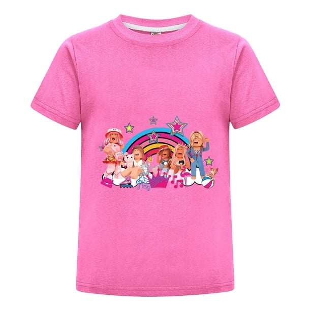 Camiseta de Niño con Estilo Roblox, Playera Gamer Infantil de Verano con Estampado de Personajes, Regalo Original