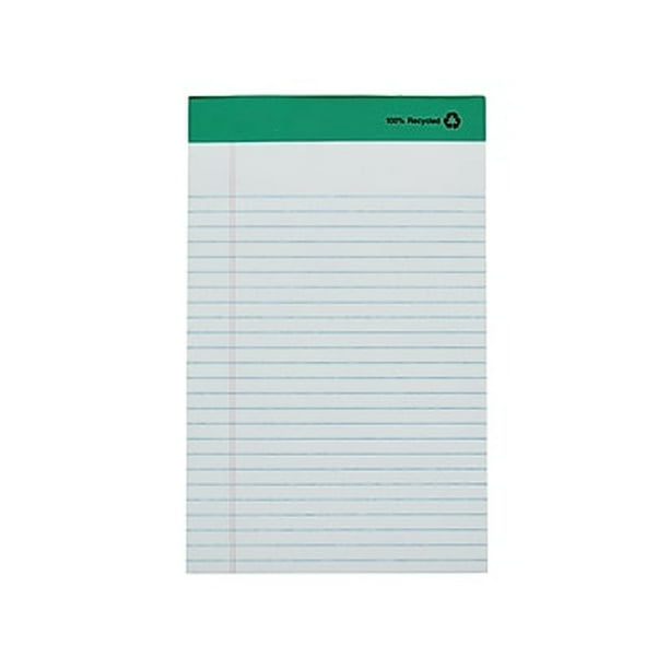MyOfficeInnovations Notepads 5" x 8" Narrow White 50 Sheets/Pad 12 Pads